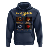 Eclipses in 2026 Celestial Calendar Infographic Hoodie Space Nerd Astronomy Gift Astrology Lover