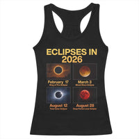 Eclipses in 2026 Celestial Calendar Infographic Racerback Tank Top Space Nerd Astronomy Gift Astrology Lover