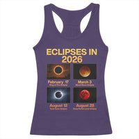 Eclipses in 2026 Celestial Calendar Infographic Racerback Tank Top Space Nerd Astronomy Gift Astrology Lover