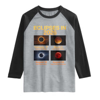 Eclipses in 2026 Celestial Calendar Infographic Raglan Shirt Space Nerd Astronomy Gift Astrology Lover
