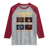Eclipses in 2026 Celestial Calendar Infographic Raglan Shirt Space Nerd Astronomy Gift Astrology Lover