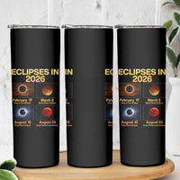 Eclipses in 2026 Celestial Calendar Infographic Skinny Tumbler Space Nerd Astronomy Gift Astrology Lover