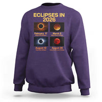 Eclipses in 2026 Celestial Calendar Infographic Sweatshirt Space Nerd Astronomy Gift Astrology Lover