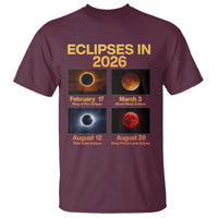 Eclipses in 2026 Celestial Calendar Infographic T Shirt Space Nerd Astronomy Gift Astrology Lover