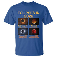 Eclipses in 2026 Celestial Calendar Infographic T Shirt Space Nerd Astronomy Gift Astrology Lover