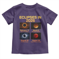 Eclipses in 2026 Celestial Calendar Infographic Toddler T Shirt Space Nerd Astronomy Gift Astrology Lover
