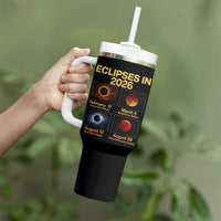 Eclipses in 2026 Celestial Calendar Infographic Tumbler With Handle Space Nerd Astronomy Gift Astrology Lover
