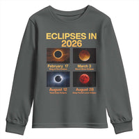 Eclipses in 2026 Celestial Calendar Infographic Youth Sweatshirt Space Nerd Astronomy Gift Astrology Lover
