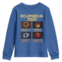 Eclipses in 2026 Celestial Calendar Infographic Youth Sweatshirt Space Nerd Astronomy Gift Astrology Lover