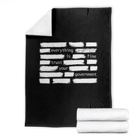 Everything Is Fine Trust Your Government Throw Blanket Sarcastic Flag Political Satire Humor