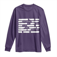 Everything Is Fine Trust Your Government Long Sleeve Shirt Sarcastic Flag Political Satire Humor