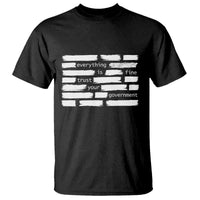 Everything Is Fine Trust Your Government T Shirt Sarcastic Flag Political Satire Humor