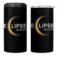 Minimalist 2026 Total Solar Eclipse 4 in 1 Can Cooler Tumbler August 12 Totality Astronomy Souvenir