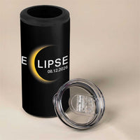 Minimalist 2026 Total Solar Eclipse 4 in 1 Can Cooler Tumbler August 12 Totality Astronomy Souvenir
