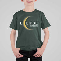 Minimalist 2026 Total Solar Eclipse T Shirt For Kid August 12 Totality Astronomy Souvenir