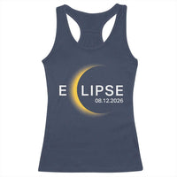 Minimalist 2026 Total Solar Eclipse Racerback Tank Top August 12 Totality Astronomy Souvenir