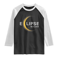 Minimalist 2026 Total Solar Eclipse Raglan Shirt August 12 Totality Astronomy Souvenir