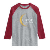 Minimalist 2026 Total Solar Eclipse Raglan Shirt August 12 Totality Astronomy Souvenir