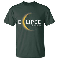 Minimalist 2026 Total Solar Eclipse T Shirt August 12 Totality Astronomy Souvenir