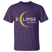 Minimalist 2026 Total Solar Eclipse T Shirt August 12 Totality Astronomy Souvenir