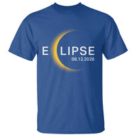 Minimalist 2026 Total Solar Eclipse T Shirt August 12 Totality Astronomy Souvenir