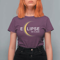 Minimalist 2026 Total Solar Eclipse T Shirt For Women August 12 Totality Astronomy Souvenir
