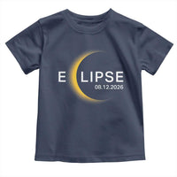 Minimalist 2026 Total Solar Eclipse Toddler T Shirt August 12 Totality Astronomy Souvenir