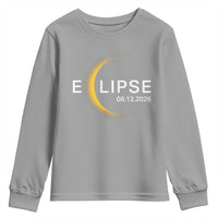 Minimalist 2026 Total Solar Eclipse Youth Sweatshirt August 12 Totality Astronomy Souvenir