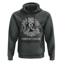 Parkinson's Warrior Hoodie Silver Ribbon Sunflower Support Awareness