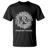 Parkinson's Warrior T Shirt Silver Ribbon Sunflower Support Awareness