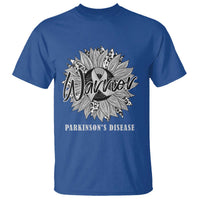 Parkinson's Warrior T Shirt Silver Ribbon Sunflower Support Awareness