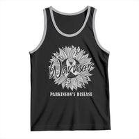 Parkinson's Warrior Tank Top Silver Ribbon Sunflower Support Awareness