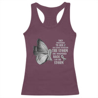 Parkinson's Awareness Racerback Tank Top She Whispered Back I Am The Storm Support Squad