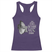 Parkinson's Awareness Racerback Tank Top She Whispered Back I Am The Storm Support Squad