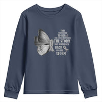 Parkinson's Awareness Youth Sweatshirt She Whispered Back I Am The Storm Support Squad