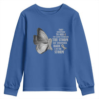 Parkinson's Awareness Youth Sweatshirt She Whispered Back I Am The Storm Support Squad