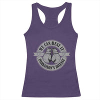 Parkinson's Warrior Racerback Tank Top We Can Beat It Boxing Fight Against Parkinsons