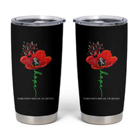 Parkinson's Awareness Tumbler Cup Faith Hope Tulips Support Parkinsons Warrior