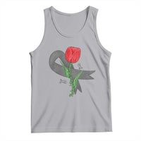 Parkinson's Awareness Tank Top Gray Ribbon Tulips Support Parkinsons Warrior