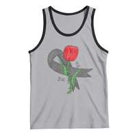 Parkinson's Awareness Tank Top Gray Ribbon Tulips Support Parkinsons Warrior