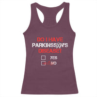 Parkinson's Awareness Racerback Tank Top Yes No Warrior Survivor Support