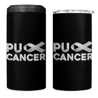 Parkinson's Awareness 4 in 1 Can Cooler Tumbler Puck Farkinsons Parkinson's Silver Gray Ribbon