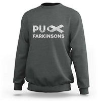 Parkinson's Awareness Sweatshirt Puck Farkinsons Parkinson's Silver Gray Ribbon