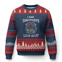 Parkinson's Warrior Ugly Christmas Sweater I Make Parkinsons Look Good Tulip - Wonder Print Shop