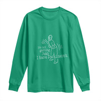 Parkinson's Warrior Long Sleeve Shirt Funny I'm Not Getting Jiggy I Have Parkinsons