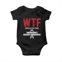 Parkinson's Awareness Baby Onesie WTF Winning The Fight Gray Ribbon Support Parkinsons Warriror