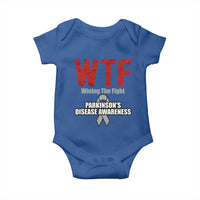 Parkinson's Awareness Baby Onesie WTF Winning The Fight Gray Ribbon Support Parkinsons Warriror