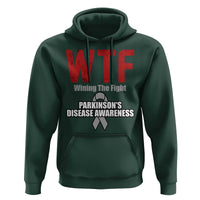 Parkinson's Awareness Hoodie WTF Winning The Fight Gray Ribbon Support Parkinsons Warriror