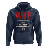 Parkinson's Awareness Hoodie WTF Winning The Fight Gray Ribbon Support Parkinsons Warriror