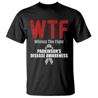 Parkinson's Awareness T Shirt WTF Winning The Fight Gray Ribbon Support Parkinsons Warriror
